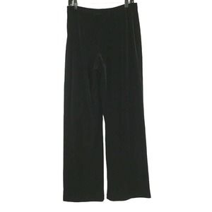 DKNY High Waist Pull On Black Velvet Pants L